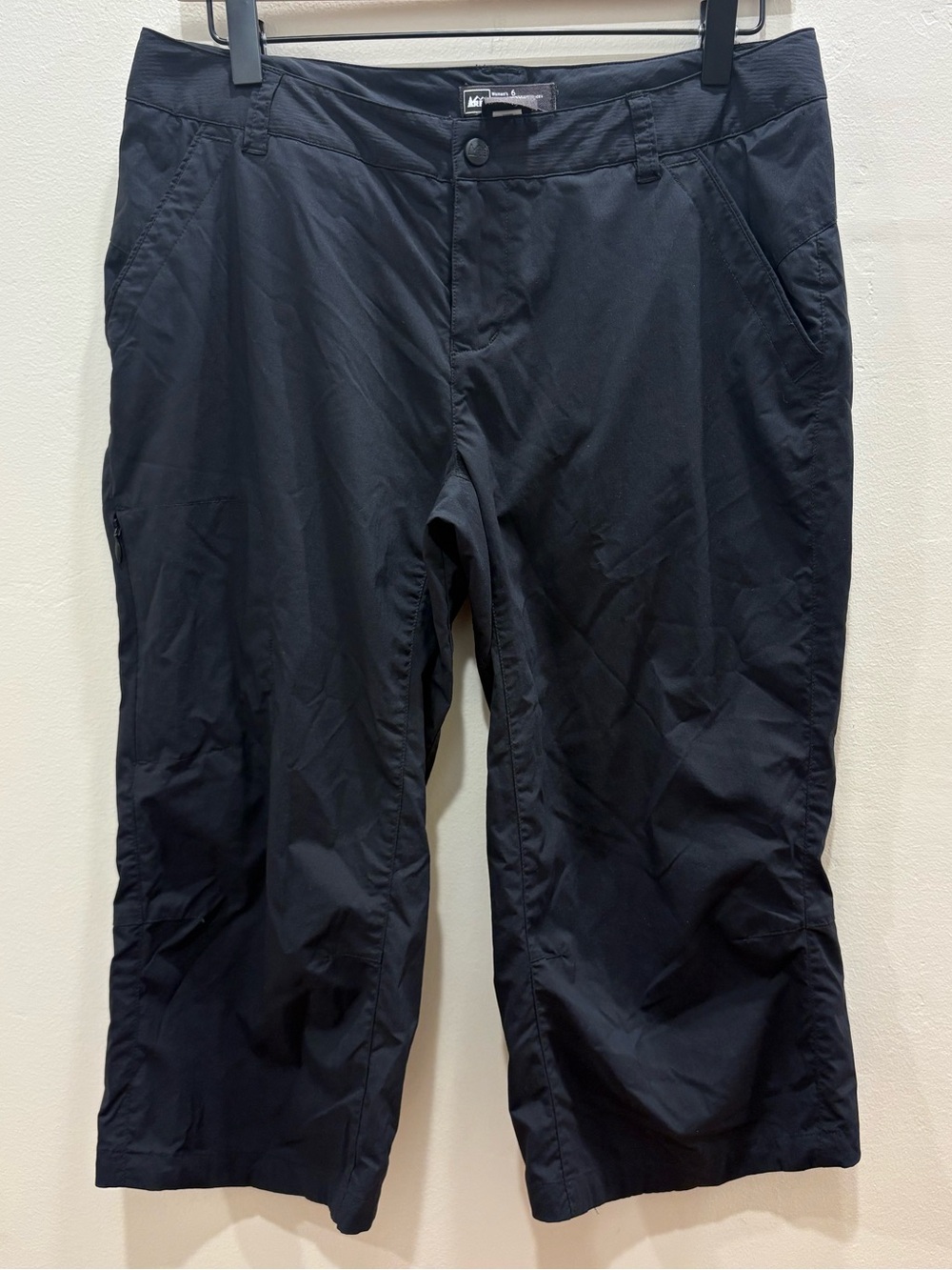 REI Women’s Black Nylon Stretch Hiking Capri Pants Size 6